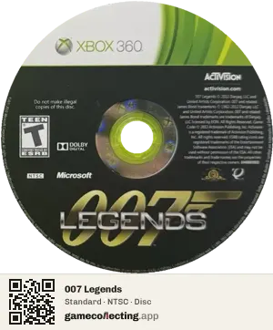 007 Legends Xbox 360, NTSC disc