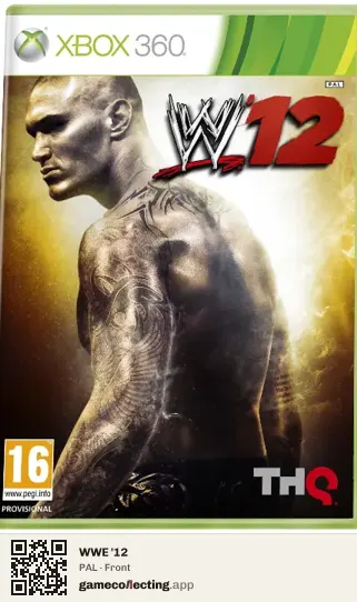 WWE '12 Xbox 360, PAL box front