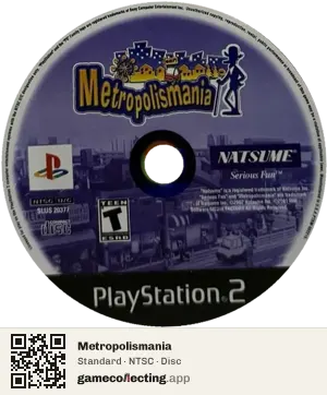 Metropolismania PlayStation 2, NTSC disc