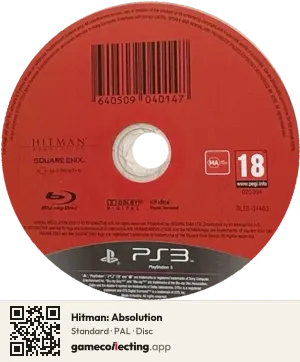 Hitman: Absolution PlayStation 3, PAL disc