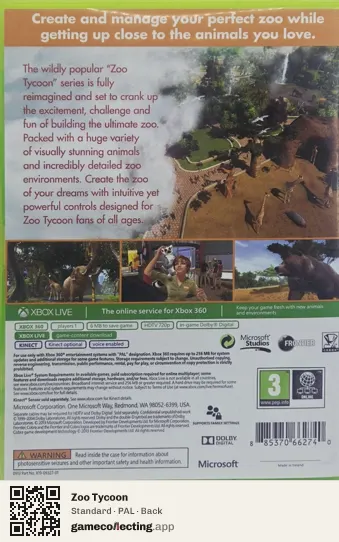 Zoo Tycoon Xbox 360, PAL box back