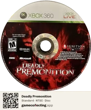 Deadly Premonition Xbox 360, NTSC disc
