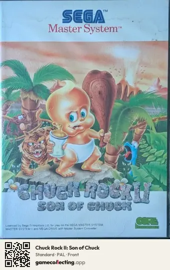 Chuck Rock II: Son of Chuck Sega Master System, PAL box front