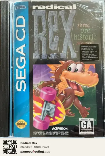Radical Rex Sega Mega-CD / Sega CD, NTSC box front