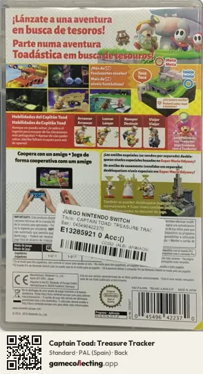 Captain Toad: Treasure Tracker Nintendo Switch, Spain box back
