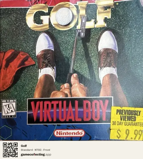 Golf Virtual Boy, NTSC box front