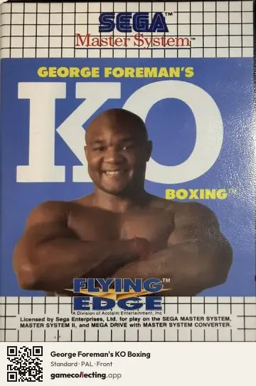 George Foreman's KO Boxing Sega Master System, PAL box front