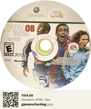 FIFA 08 Xbox 360, NTSC disc