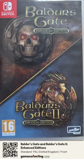 Baldur's Gate and Baldur's Gate II: Enhanced Editions Nintendo Switch, United Kingdom box front