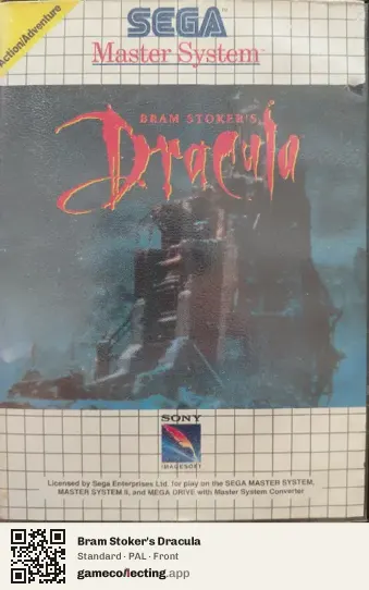 Bram Stoker's Dracula Sega Master System, PAL box front