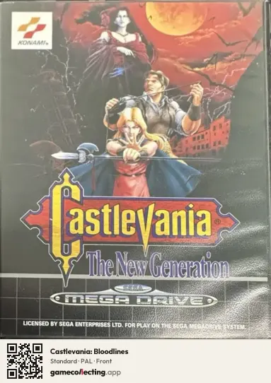 Castlevania: Bloodlines Sega Mega Drive / Genesis, PAL box front