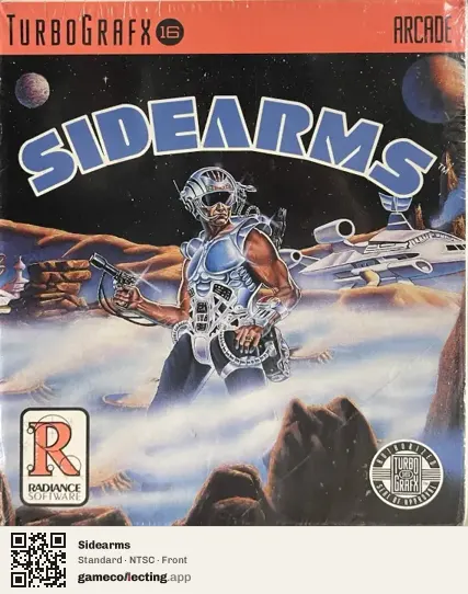 Sidearms TurboGrafx-16, NTSC box front