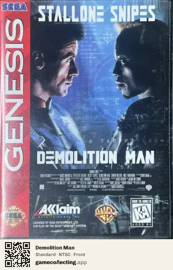 Demolition Man Sega Mega Drive / Genesis, NTSC box front
