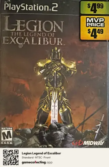 Legion Legend of Excalibur PlayStation 2, NTSC box front
