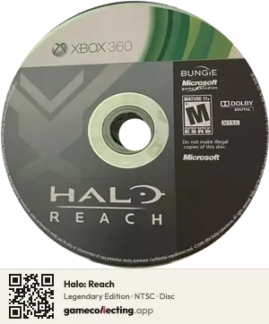 Halo: Reach Xbox 360, NTSC disc