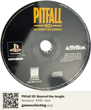 Pitfall 3D: Beyond the Jungle PlayStation, NTSC disc