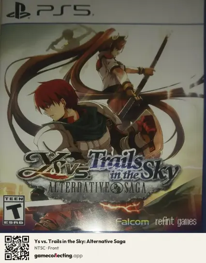 Ys vs. Trails in the Sky: Alternative Saga PlayStation 5, NTSC box front