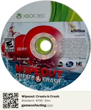 Wipeout: Create & Crash Xbox 360, NTSC disc