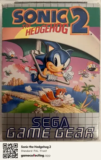 Sonic the Hedgehog 2 Sega Game Gear, PAL box front
