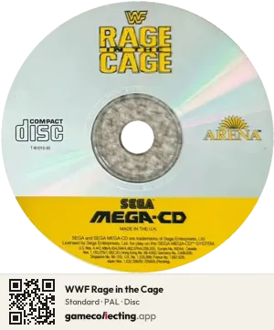 WWF Rage in the Cage Sega Mega-CD / Sega CD, PAL disc