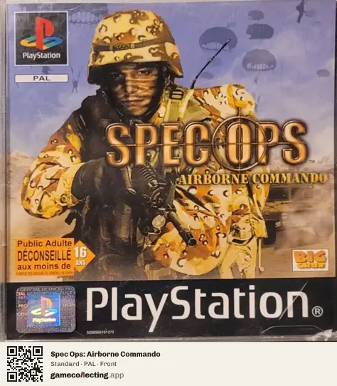 Spec Ops: Airborne Commando PlayStation, PAL box front
