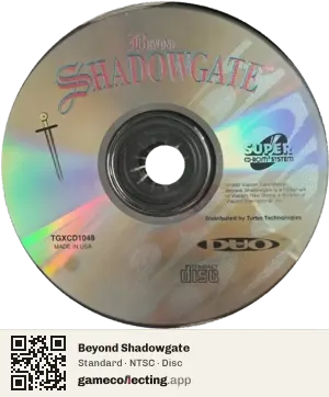 Beyond Shadowgate TurboGrafx-CD, NTSC disc