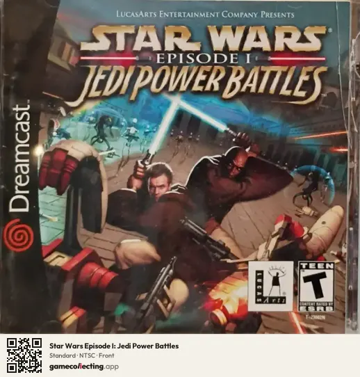 Star Wars Episode I: Jedi Power Battles Sega Dreamcast, NTSC box front