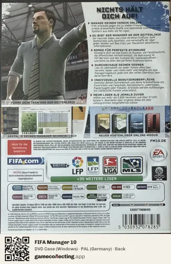 FIFA Manager 10 Computer, Germany box back
