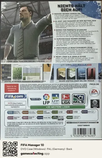 FIFA Manager 10 Computer, Germany box back