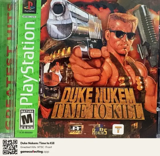 Duke Nukem: Time to Kill PlayStation, NTSC box front