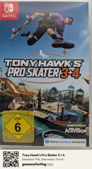 Tony Hawk's Pro Skater 3 + 4 Nintendo Switch, Germany box front