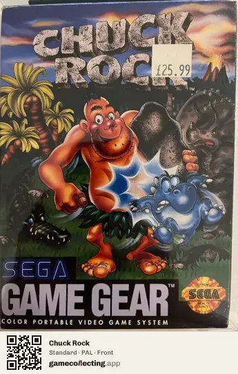 Chuck Rock Sega Game Gear, PAL box front