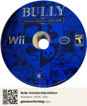 Bully: Scholarship Edition Nintendo Wii, NTSC disc