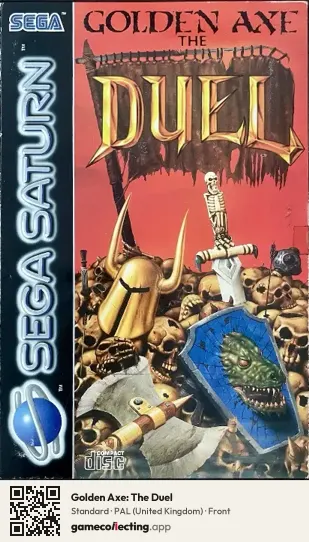 Golden Axe: The Duel Sega Saturn, United Kingdom box front