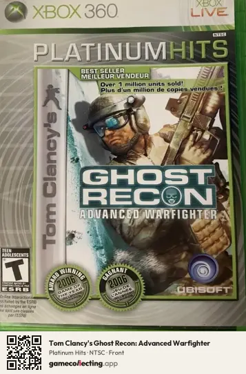 Tom Clancy's Ghost Recon: Advanced Warfighter Xbox 360, NTSC box front