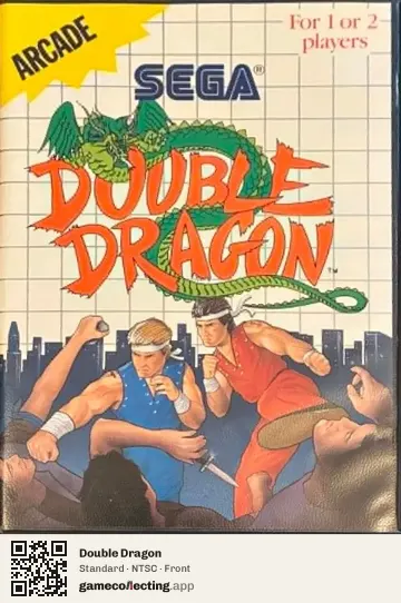 Double Dragon Sega Master System, NTSC box front
