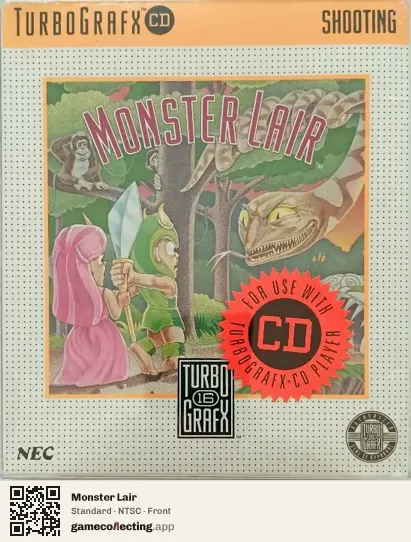 Monster Lair TurboGrafx-CD, NTSC box front