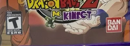 Dragon Ball Z for Kinect, the ESRB box on its front