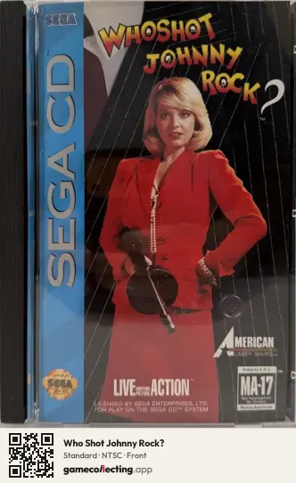 Who Shot Johnny Rock? Sega Mega-CD / Sega CD, NTSC box front