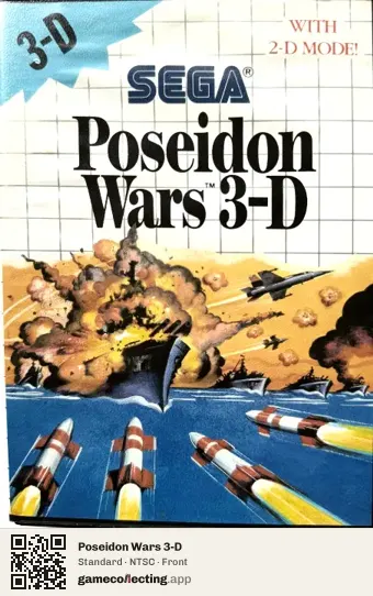 Poseidon Wars 3-D Sega Master System, NTSC box front