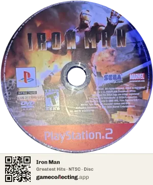 Iron Man PlayStation 2, NTSC disc