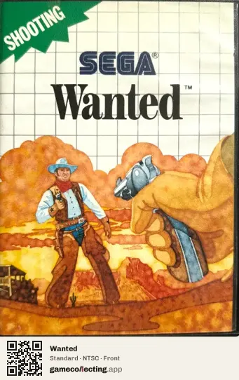 Wanted Sega Master System, NTSC box front