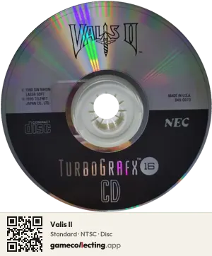 Valis II TurboGrafx-CD, NTSC disc