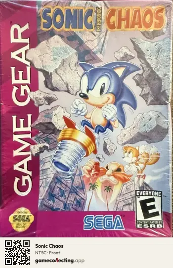 Sonic Chaos Sega Game Gear, NTSC box front