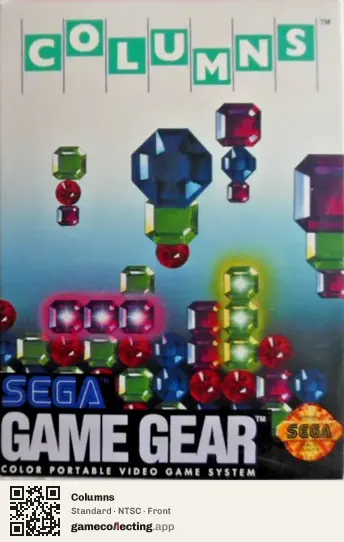 Columns Sega Game Gear, NTSC box front
