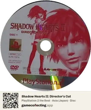 Shadow Hearts II: Director's Cut PlayStation 2, Asia disc