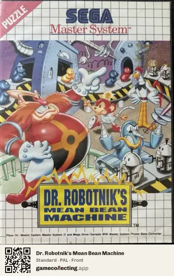 Dr. Robotnik's Mean Bean Machine Sega Master System, PAL box front