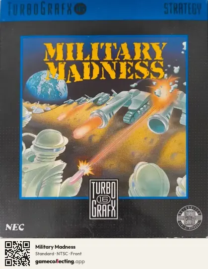 Military Madness TurboGrafx-16, NTSC box front