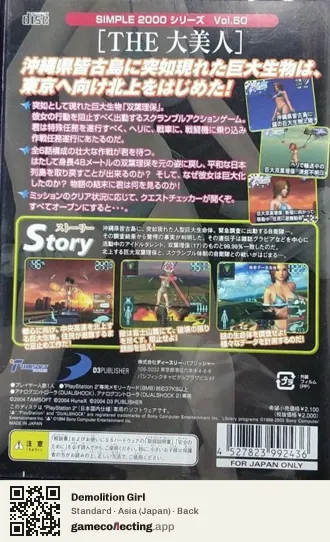 Demolition Girl PlayStation 2, Asia box back