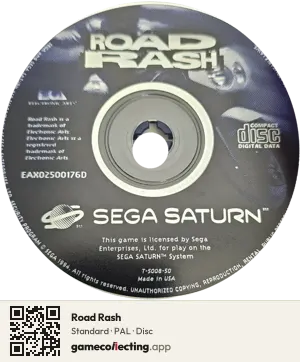 Road Rash Sega Saturn, PAL disc